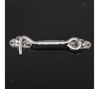 Gancio per cabina pesante in acciaio fantasia argento antico e serratura a