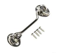 Gancio per cabina resistente in acciaio inox con chiusura a occhiello con supporto silenzioso per una conservazione sicura di capannoni e porte (25,4 cm)