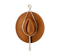 Gancio per cappelli macramè, supporto bohémien, gancio per cappelli da cowboy, retro della porta, organizer per cappelli, cappello da cowboy, tesa larga, display cappello, supporto intrecciato a mano