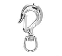 Gancio per carichi pesanti in acciaio inox 304 con grande occhiello, antiruggine e ad alta capacità di carico per gru, rimorchi e camion, bordi lisci per una presa sicura in esterni e industriali (D)