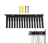 Gancio per cavi da parete, 13 scomparti, in acciaio, organizer per cavi dati da parete, salvaspazio, per officine, studio, sale server, banchi da lavoro, computer