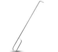 Gancio per cestino per skimmer per piscina, strumento di sollevamento e rimozione del coperchio dello skimmer, manico in acciaio inox, impermeabile, strumento di manutenzione della piscina per