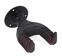 Gancio per Chitarra, Gancio da Muro per Chitarra, Gancio con Blocco Automatico di Sicurezza per Tutte le Chitarre - Elettrica, Acustica, Classica e Basso, Rosewood-Guitar Shape Wood Base