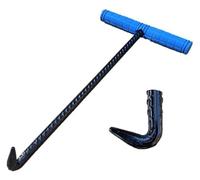 Gancio per chiusino,Gancio Tombino, Gancio for tombino antiscivolo con impugnatura in gomma a forma di T, estrattore for tombini in acciaio spesso(14 Mm Ø - 60cm(23 5/8"))