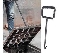 Gancio per chiusino,Gancio Tombino, Strumento versatile for estrarre le chiavi dalle fogne for ristoranti, ganci a punta resistenti con maniglia(6pack)