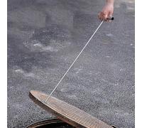 Gancio per Coperchio fognario Esterno per impieghi gravosi, Gancio a J per estrattore Coperchio tombino, Perno di Sollevamento Fossa settica, Diametro 10 mm (3/8"), Lunghezza 70 cm (27,5") p