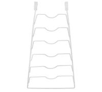 orion group Armadietto pensile, pentole, coperchi per stufa, ripiano portaoggetti a 6 coperchi, supporto da parete o porta della cucina, armadio, stufa, mensola portaoggetti bianco