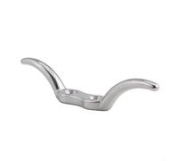 Gancio per corda elettrolitica in acciaio inox lucido perfetto per applicazioni su barche e aste per bandiere (10,2 cm)