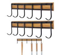 Gancio Per Cucina | Porta Spatola Da Cucina Set Di 2 | Organizzatore A Parete Con 6 Ganci Per Cucina Bagno Camera Da Letto Porta Dingresso Appartamento E Fattoria