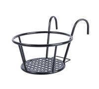 Gancio per Fioriera Portico - Portavaso Appendere, in, per, in Ferro, Resistente, 22 cm, Nero Balcone Porta Fioriera