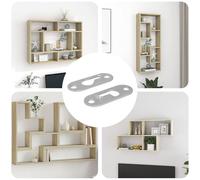 Gancio per foro della serratura in ferro argentato, 45 x 16 x 3,5 mm, 2 pezzi, resistente alla ruggine, versatile per il fai da te, accessori di montaggio e materiale di fissaggio, ideale per