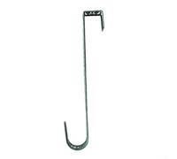 Gancio per ghirlanda in ferro per porta realizzato per sostenere ghirlande natalizie, combinando forza funzionale con un aspetto festivo (verde)