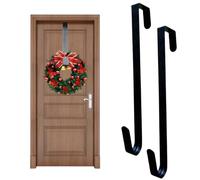 Gancio per ghirlande da Porta [31cm] - Robusto Gancio Per Ghirlanda Metallo con Protezione Antigraffio,Universale per Decorazioni Natalizie e Addobbi Festivi, Sottile e Resistente per Ingresso,2 Pezzi