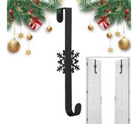 Gancio per ghirlande, ganci per porta d'ingresso, gancio per ghirlande con design a fiocco di neve, gancio in metallo per riporre le vacanze natalizie, per interni, casa, portico, appartamento, in