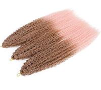 gancio per i capelli Riccioli afro Capelli all'uncinetto Ricci crespi Treccia all'uncinetto Riccioli africani Capelli Intrecciatura Ombre Capelli Rosa-M6,30 pollici, 4 Pz/lotto(M30 Pink 7Pcs/Lot)