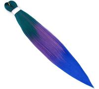 gancio per i capelli Trecce lunghe Ombre Capelli sintetici Trecce facili Capelli all'uncinetto 90 grammi Capelli da 26 pollici (dimensioni : 1 Pz/lotto, Colore : #1_26INCHES)(#PURPLE-26INCHES)