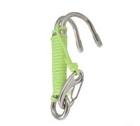 Gancio per immersioni subacquee a doppia estremità con clip in acciaio inossidabile e filo in nylon luminoso per la sicurezza delle immersioni in caso di forti correnti (verde chiaro)