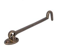 Gancio per La Privacy in Ottone Dorato, 17 cm Gancio Silenzioso per Cabina Chiavistello a Gancio e Occhiello, Gancio per Porta Addensato Gancio per Cabina e Chiusura a Occhiello(Bronzo)
