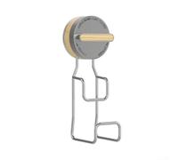 Gancio per lavabo con struttura in acciaio inossidabile 201, con supporto a doppia chiusura e forte ventosa per soluzioni salvaspazio (beige)