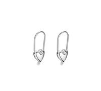 Gancio per l'orecchio S925 orecchini a forma di cuore cavo in argento sterling temperamento femminile orecchini semplici