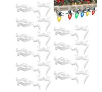 Gancio Per Luci Natalizie | 10 Pezzi Gancli Per Luci Natalizie Esterne Ad Aggancio - Morsetto Resistente Per Tegole Grondaie Recinzioni Deck Esterno