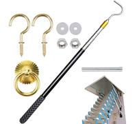 Gancio per mansarda e tirare, estensibile per scale da 162 cm, gancio telescopico per finestre, garage, camion, armadi, tettoie, , scale di carico