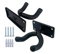 Gancio Per Montaggio A Parete Per Chitarra - Confezione Da 2 Ganci In Metallo 11x10x5 Cm Con Imbottitura In Schiuma | Ganci Ad Angolo Retto Zincati Per Parete E Soffitto, Bassisti E Chitarristi