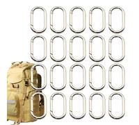 Gancio Per Moschettone - Clip Per Esterni In Lega Di Zinco| Accessorio Di Collegamento Multifunzionale Da 8,4 G, Set Ďi Ganci Ṕer Attrezzatura Da Campeggio Durevole Ďa 20 Pezzi, Connettore Leggero E V