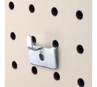 Gancio per pannello forato con intaglio - Appendiabiti per parete a doghe e pioli - Confezione da 25