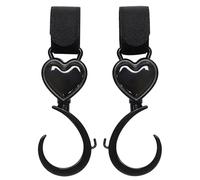 Gancio per passeggino - 2 x clip organizer per passeggino, girevole a 360 gradi, porta portafogli | Durevole e universale per borse per mamma, per bottiglie d'acqua,