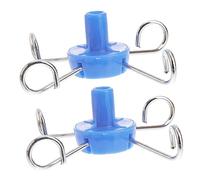 Gancio per Porta Infusi in Acciaio Inox, 2 Pezzi, 4 Ganci | Ricambio Rapido per Supporto e Sacca, Uso in Clinica e Letto, Colore Argento, Facile da Usare