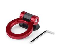 Gancio per rimorchio per auto, barra di traino ad anello tondo con trazione adesiva modificata Decorazione gancio per rimorchio universale(Rosso)