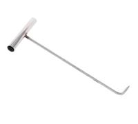 Gancio per Sollevare Tombini in Acciaio Inox, Argento | Strumento Robusto per Coperchi, Presa Confortevole, Riduce la Fatica, Uso Esterno e Fabbrica