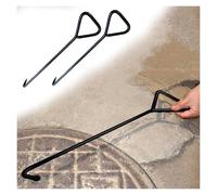 Gancio per Tombino, Gancio per Chiusino, Sollevatore for copertura fognaria nera for esterni, utensile multiuso con gancio di trazione for griglia di scarico(14mm (9/16"))