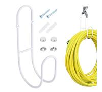 Gancio per tubo da giardino, in metallo resistente, montaggio a parete, supporto per garage, cortile, recinzione, casa, piscina, cavi di prolunga per tubi