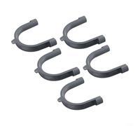 Gancio per tubo di scarico a forma di U per lavatrice, set di 5 organizer per tubi in plastica, adatto per tubi da 20-26 mm, soluzione idraulica facile da installare