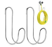 Gancio per tubo - Set di 2 supporti per tubi 'acqua in acciaio, mantiene i tubi puliti e liberi per uso esterno, supporto organizer per tubi per prato, fattoria, garage e giardino, design