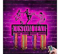 Gancio Personalizzabile per Medaglie di Calcio - Espositore per Premi e Nastri - Regalo per Calciatori - Supporto con Nome - Regali per Atleti