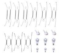 Gancio piatto 9 pezzi, 9 chiodi da parete in plastica, lavagna espositiva per piatti piani, supporto per espositori piatti, supporto decorativo per espositori, gancio piatto in acciaio inox