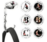 Gancio pieghevole per borse, gancio per borse, gancio per borse da tavolo con lettera personalizzata da A a Z, rastrelliere per portafogli, ganci per borse da donna per scrivania, migliore protezione 