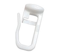 Gancio pieghevole per tenda con testa piatta, 11 x 9 mm, in plastica, bianco (200 pezzi)