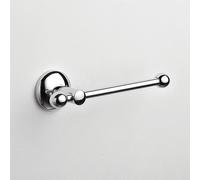 Gancio Porta carta igienica da bagno Mod ZACINTO 18x6xh5 cm placche rotonde forme arrotondate in finitura cromo lucido fissaggio a viti inox lucido