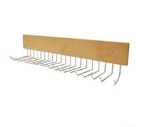 Gancio portaoggetti da parete in legno di faggio e metallo, progettato per tenere chiavi, cravatte e piccoli accessori, organizer salvaspazio per pareti di casa o ufficio (legno di carico)