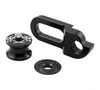 Gancio posteriore del deragliatore della bicicletta 7075 della lega di | Supporto antiscivolo per mountain bike e bici da strada, gancio resistente, colore nero e rosso