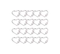 Gancio regolabile in metallo per cordicella a forma di cuore, fibbia per cani, forniture per gioielli per collari per animali domestici, cinghie per borse, progetti, Medio, Lega