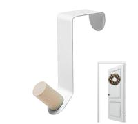 Gancio regolabile per ghirlanda, gancio in metallo per porta d'ingresso, gancio per porta pasquale con palla antigraffio, decorazione natalizia per la casa