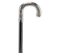 Gancio Rotondo Cromato Ossenberg Su Supporto In Faggio Nero