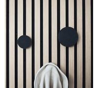 Gancio rotondo [ROUND] senza foratura, pannelli acustici, montaggio flessibile, gancio, appendiabiti, pannelli da parete, ganci appendiabiti (XL (12 cm), 1)