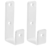 Gancio Semplice per Scala da Letto Castello, Set da 1, Ferro Plastica | Fissaggio a J Viti Incluse, Struttura Fissa Rivestita, Bianco, per Sbarra e Barriera Letto