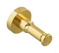 Gancio singolo da parete per bagno, camera da letto, cucina, cappotto, cappello, appendiabiti con vite ed espansione per un forte carico (oro)